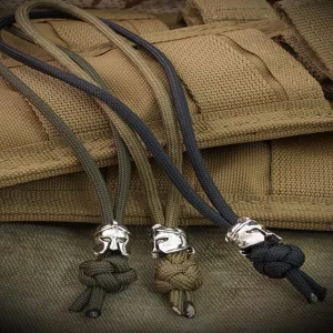 PARA-CORD LANYARD WITH SPARTAN HELMET BEAD